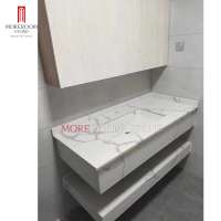 Prefabricated quartz stone bathroom calacutta vanity top